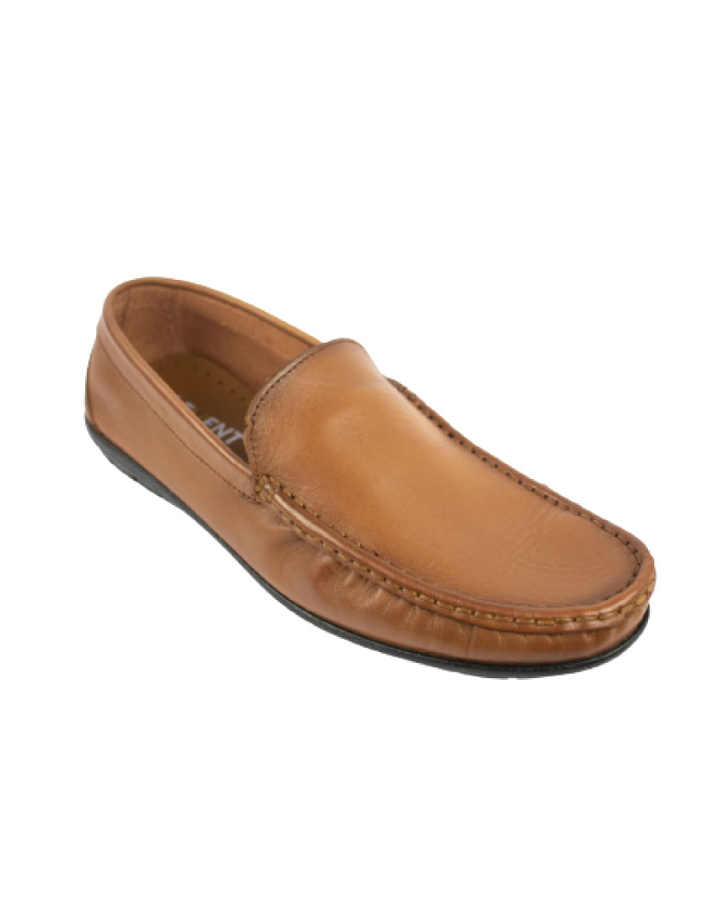 AL2259.Tan_ Loafer Genuine Leather For Men - Image 1