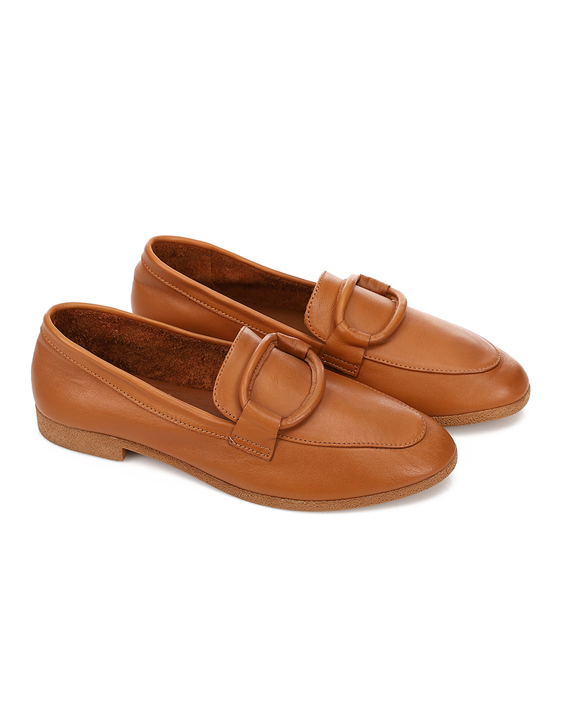 CR60-16 Light Brown(3).jpg G.L Loafer Women Shoes - Image 1
