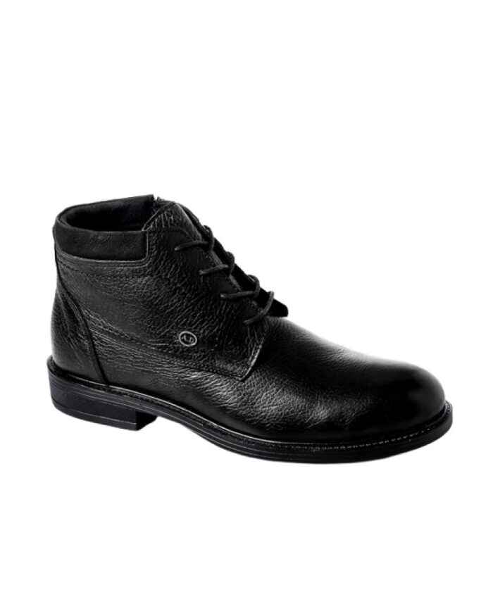 Genuine Leather Lace Up Half Boot - Image 1