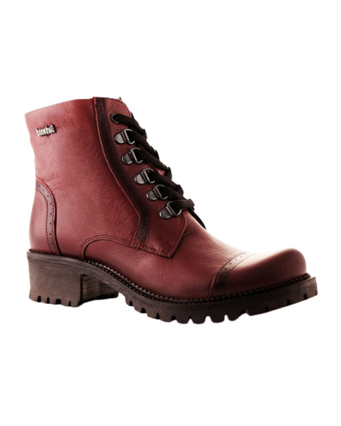 Genuine Leather Lace Up Half Boot - Image 1