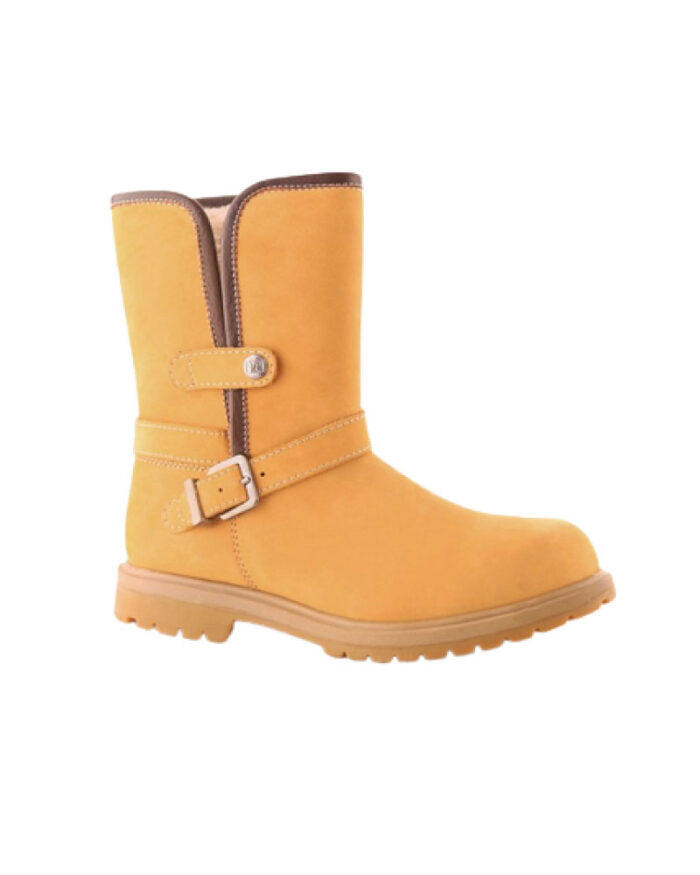 Genuine Leather Pull On Boot Fur Inside - Image 1