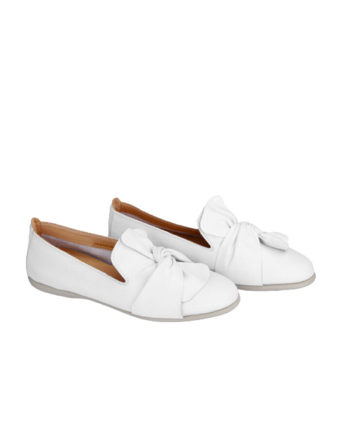 Genuine Leather Bow Ballerina - Image 1