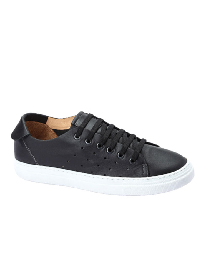 Genuine Leather Patterned Sneakers - Image 1