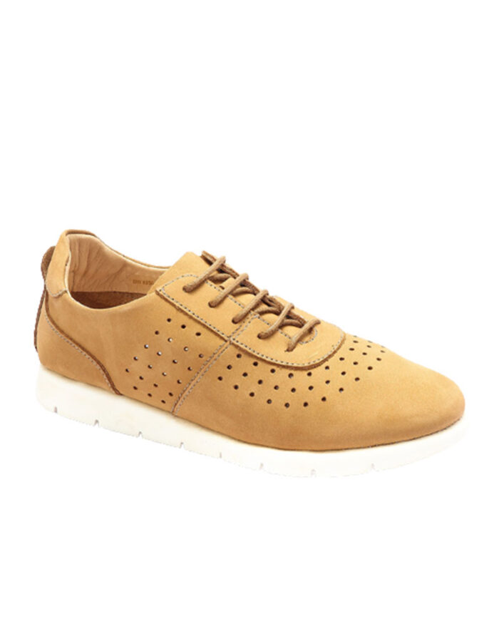 Genuine Leather Lace Up Sneaker - Image 1