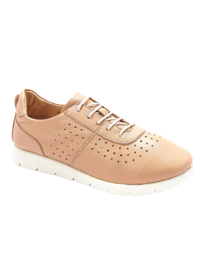 Genuine Leather Lace Up Sneaker - Image 1