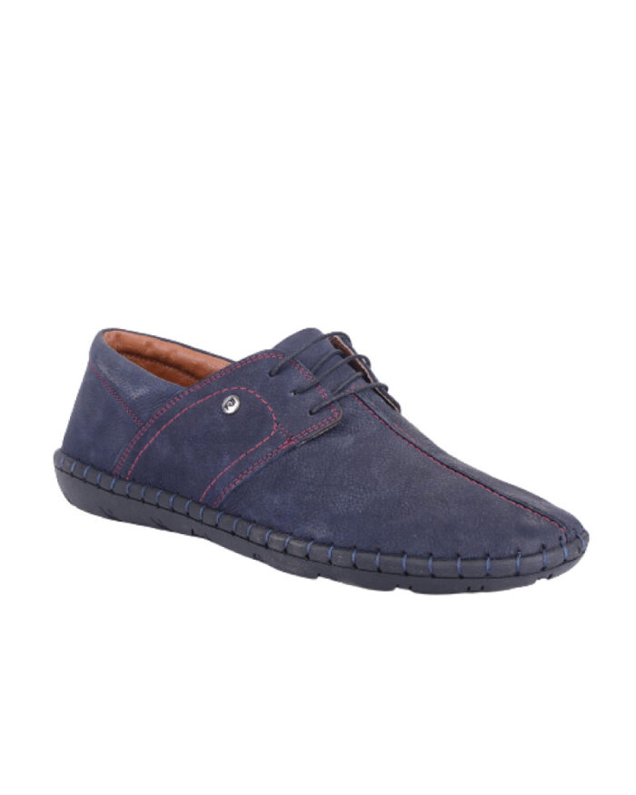Genuine Leather Lace Up Hand Stitched Shoes For Men - Image 1