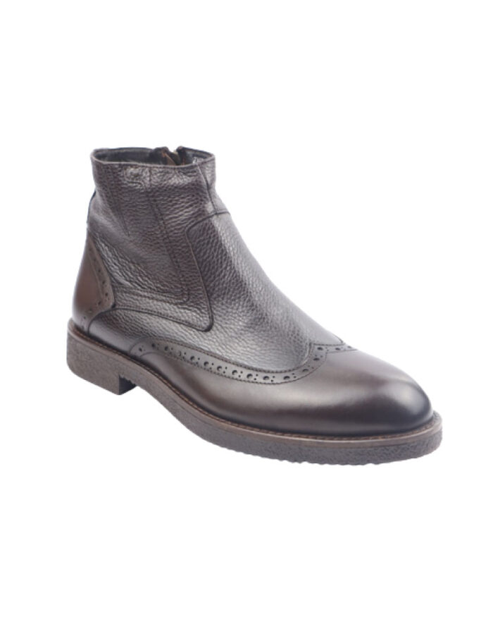 Genuine Leather Half Boot Real Fur - Image 1