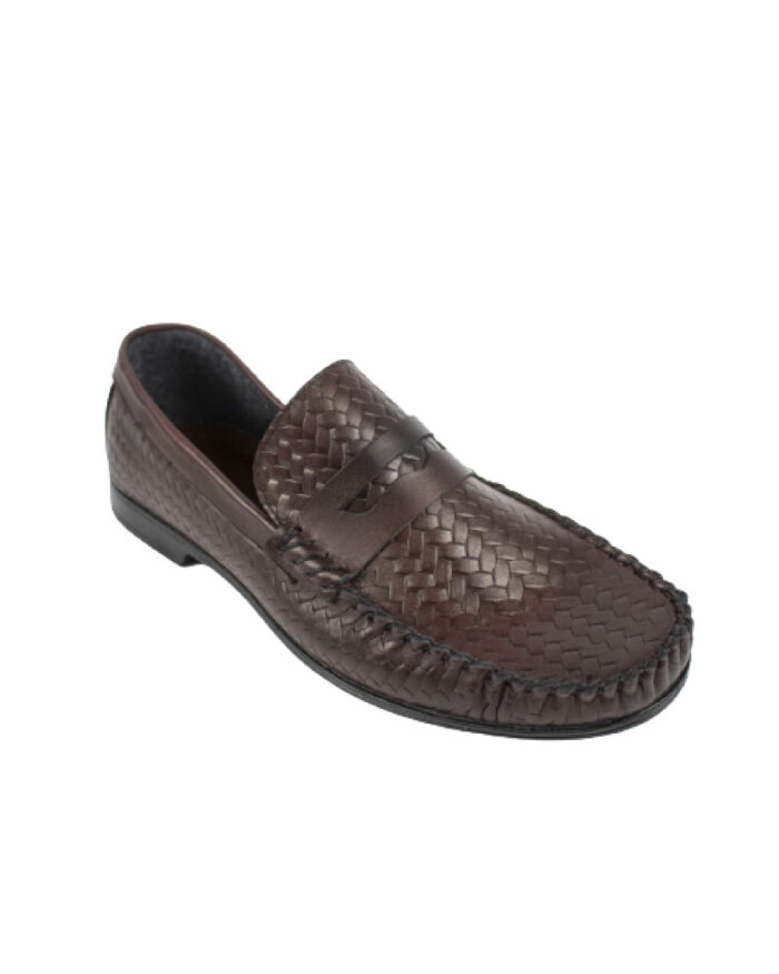 Loafer Printed Genuine Leather Slip On Shoes - Image 1