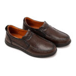Men's Breathable Perforated Leather Slip-On Shoes - Image 3