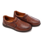 Men's Breathable Perforated Leather Slip-On Shoes