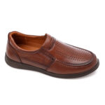 Men's Breathable Perforated Leather Slip-On Shoes - Image 4