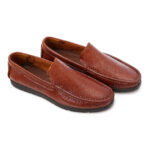 Men's Premium Pebbled Leather Moccasin Loafers - Image 2