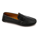 Men's Pebbled Leather Penny Loafers - Image 6