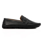 Men's Pebbled Leather Penny Loafers - Image 9
