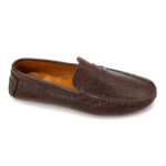 Men's Pebbled Leather Penny Loafers - Image 5