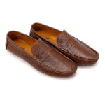 Men's Pebbled Leather Penny Loafers