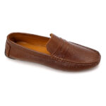 Men's Pebbled Leather Penny Loafers - Image 4