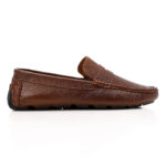 Men's Pebbled Leather Penny Loafers - Image 7