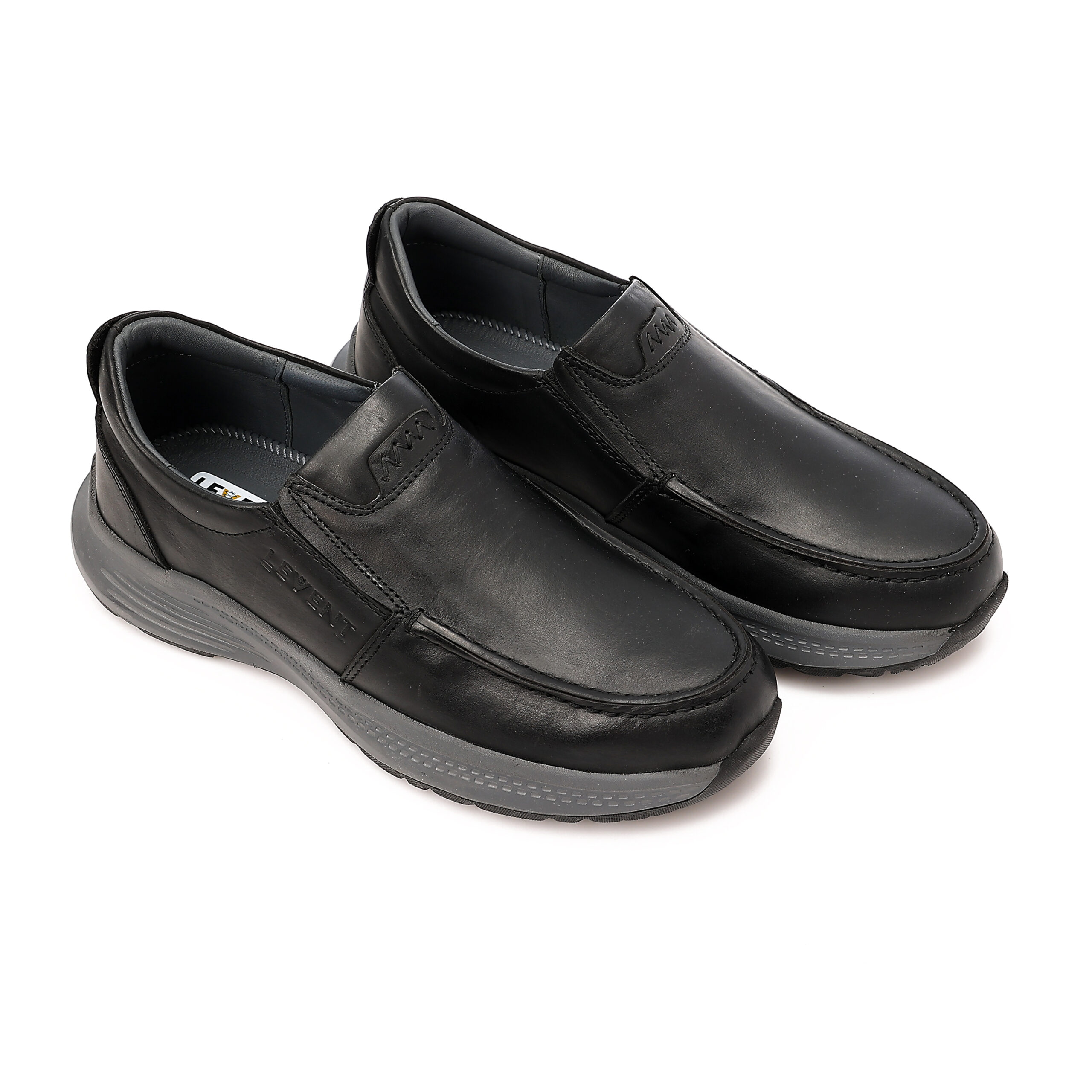 9573 Black 0 Men's Comfort Leather Slip-On Shoes - Image 1